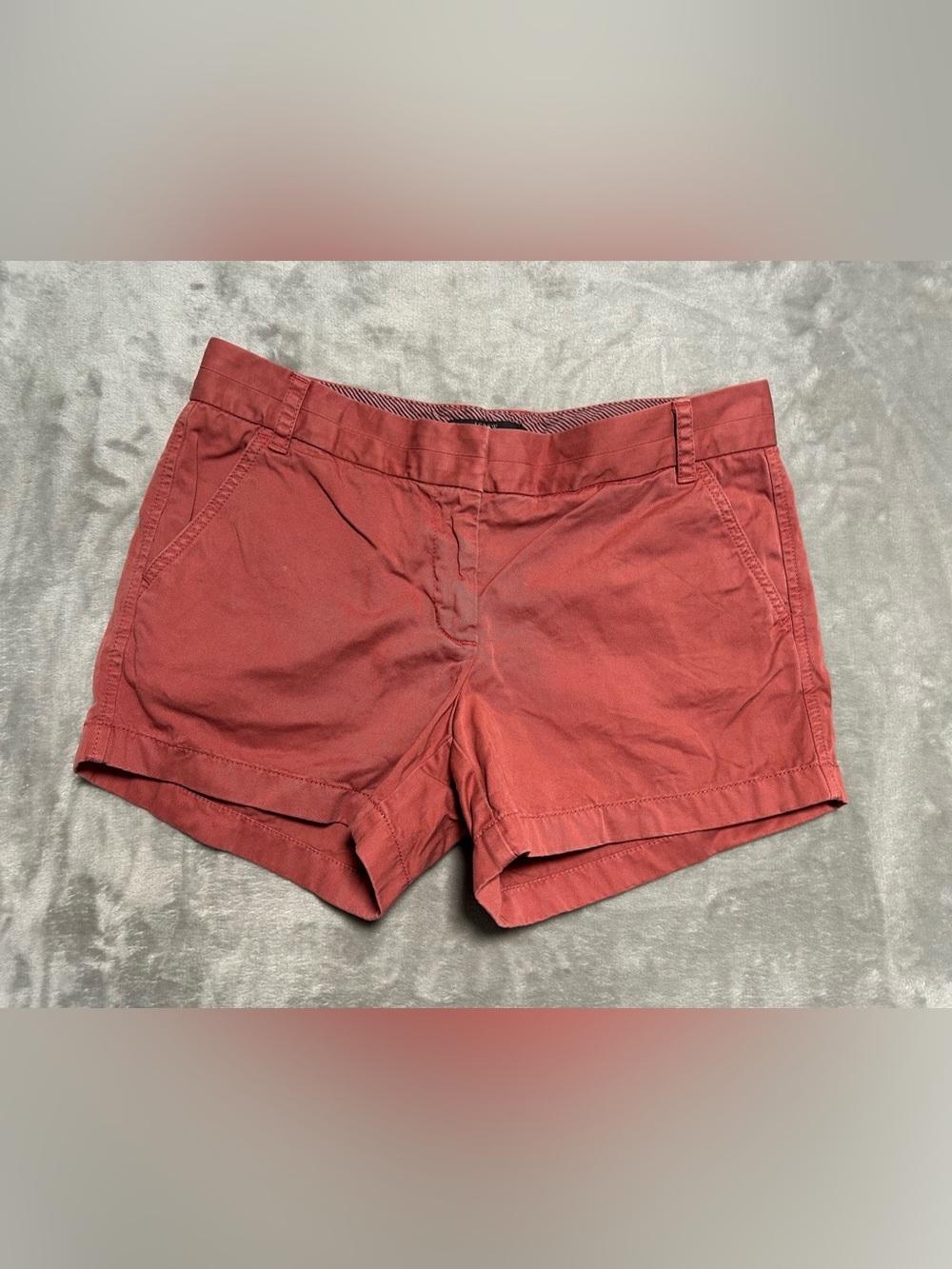 J Crew Chino Shorts Womenโs 8 Pink Casual Preppy